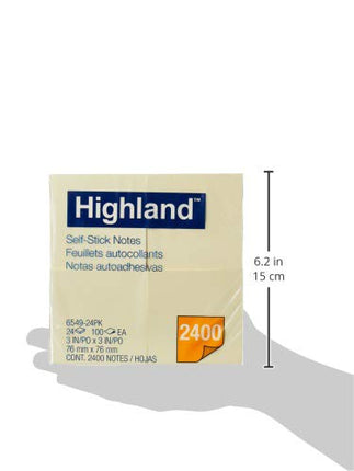 Amazon.com : MMM654924PK - Highland Self Sticking Note : Sticky Note Pads : Office Products