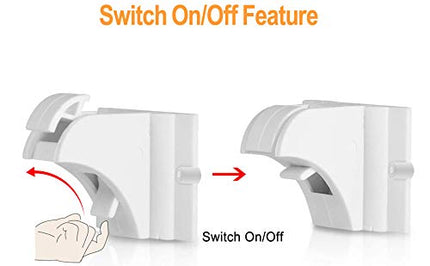 Vmaisi Adhesive Magnetic Locks for Cabinets & Drawers (10 Locks and 2 Keys)