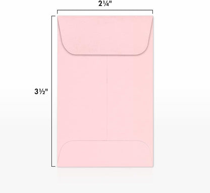 Candy Pink Coin Envelopes, 2 1/4 x 3 1/2 Inch, 50 Count - photo 2