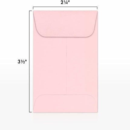 LUXPaper #1 Coin Envelopes | 2 1/4" x 3 1/2" | Candy Pink | 80lb. Text | 500 Qty