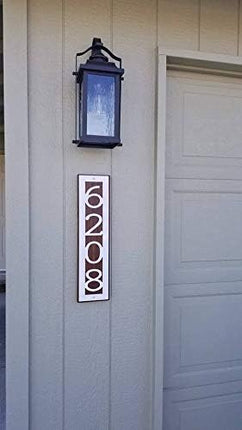 Custom Address Marker - Vertical House Number - Metal Address Sign - House Numbers for Outside - Address Signs for Houses