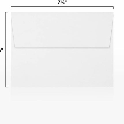 LUXPaper A7 Invitation Envelopes | Peel & Press | 5 1/4" x 7 1/4" | Bright White | 32lb. Paper Weight (80lb. Text) | 50 Qty