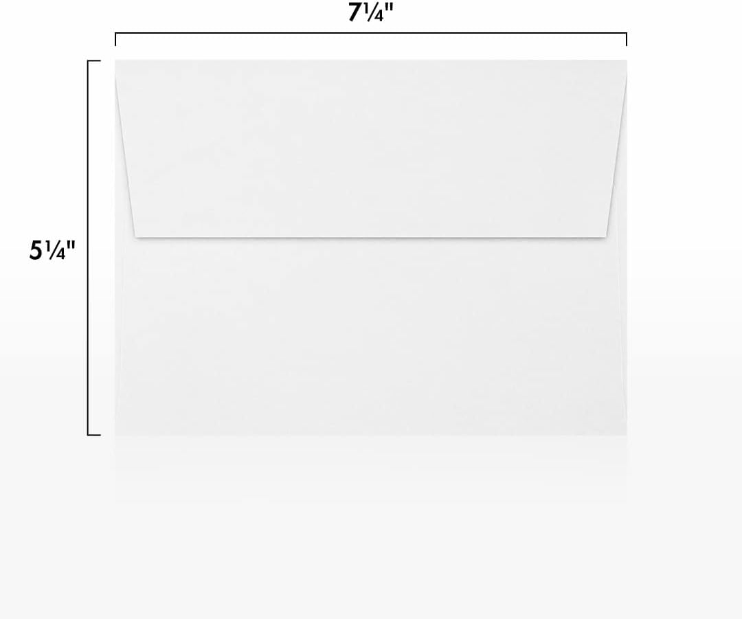 A7 Bright White Peel & Press Invitation Envelopes, 5 1/4 x 7 1/4 in, 32 lb, 50 Count - photo 3