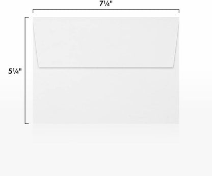 A7 Bright White Peel & Press Invitation Envelopes, 5 1/4 x 7 1/4 in, 32 lb, 50 Count - photo 3