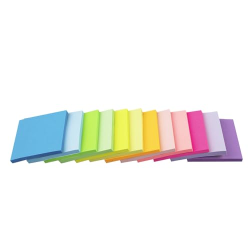 (12 Pads) Sticky Notes 3x3 Bri - side view