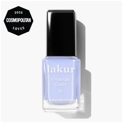 LONDONTOWN Lakur Nail Polish – Blue, Long-Lasting, Streak-Free, Chip-Resistant | 21+ Free Non-Toxic Vegan Nail Color, Strengthens & Hydrates Nails, 0.4 Fl Oz, Cloud Nine