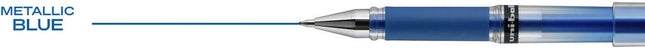 Gel Pens, Bold Point (1.0mm), Metallic Blue Ink, 6