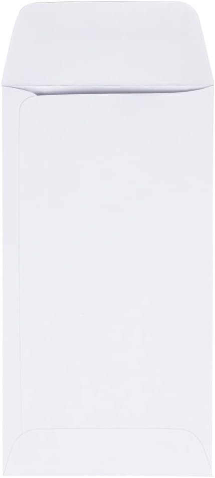 #7 Coin Business Envelopes - 3 1/2 x 6 1/2 - White - 50/Pack - photo 3