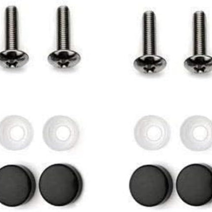 Raised 3D Emblem Stainless Steel License Plate Tag Frame Cover ForLexus with Rust Proof Bolts Caps (1x Black)