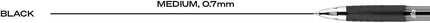 uniball 207 Retractable Gel Pen, Medium Point (0.7mm), Black Ink, 6 Pens