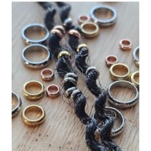 Bead It Wear It Love It 10 Stainless Steel Hair Beads for Loc Braids Twist and Natural Hair, Loc Beads, Dreadlock Hair Accessories, Loc Jewelry (Tiny 2mm, Silver)
