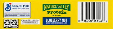 Nature Valley Protein Granola Bars, Blueberry Nut, Chewy Snack Bars, 5 Bars, 7.1 OZ