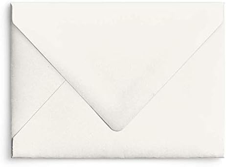 Cotton Soft White A7 Euro Curved Flap Matte Invitation Envelopes - Pack of 50