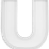 10-Inch Reusable White Plastic U-Shaped Fillable Serving Tray