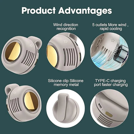 Mini Bladeless Clip-On Portable Fan - photo 3