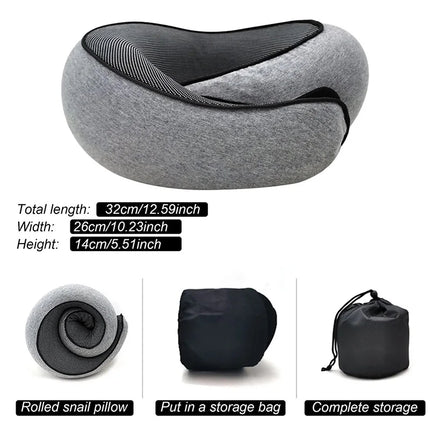 Memory Foam Neck Pillow Travel Snail Design - photo 3