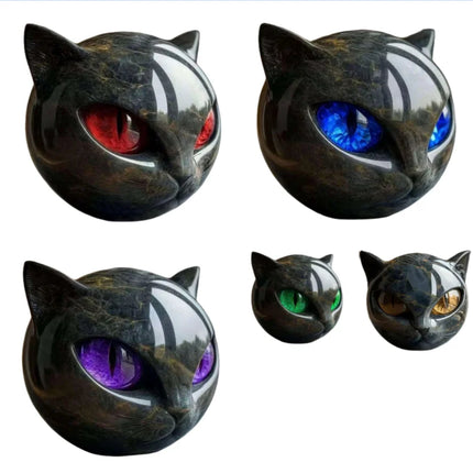 Decorative Black Cat Stone Figurine - photo 3