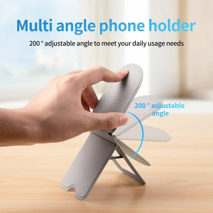 Phone Magnetic Stand Holder for iPhone attached to desk in landscape mode