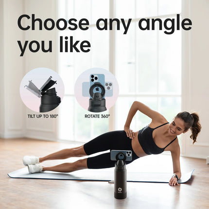 Stainless Steel Water Bottle with Magnetic Phone Holder - photo 3