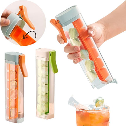Ice Cube Maker Handle Tray top view displaying cube cavities and handle