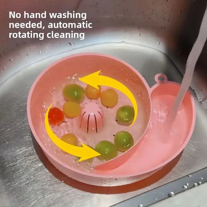 USA CALI vegetable washing bowl with built-in spinner and drainage strainer for fresh produce