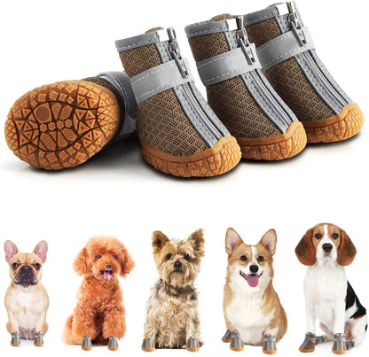 Dog paw protection shoes for hot pavement and outdoor walking