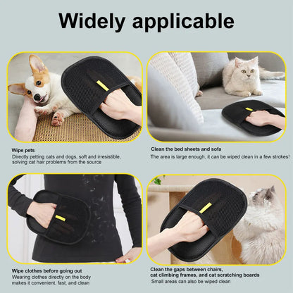 USA-CALI grooming glove removing loose fur from cat or dog coat