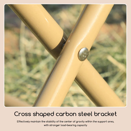 Foldable Backpack Stool opened and ready for sitting outdoors