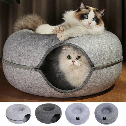 Felt Donut Cat Tunnel Bed - photo 3