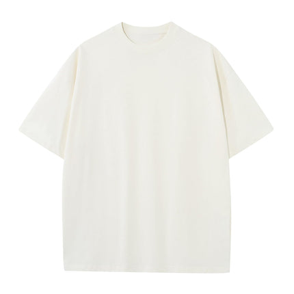 Men's Cotton T-Shirts Oversized Unisex Short Sleeve Crew Neck Loose Basic Tops Solid Athletic Tee