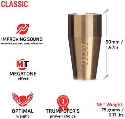 TRUMPET MOUTHPIECE BOOSTER KGUBrass. CUSTOM MADE CLASSIC TRUMPET BOOSTER KGU Raw Brass Color