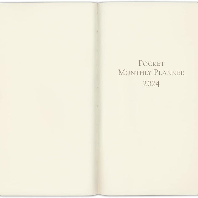 Pocket Monthly Planner 2024, Acadia Tan, 6 x 3.25 in