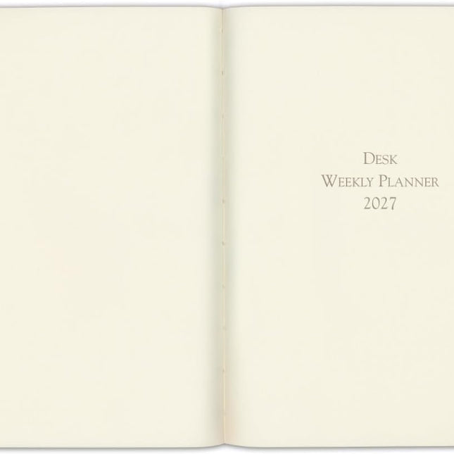 Leather Desk Weekly Monthly Planner 2027