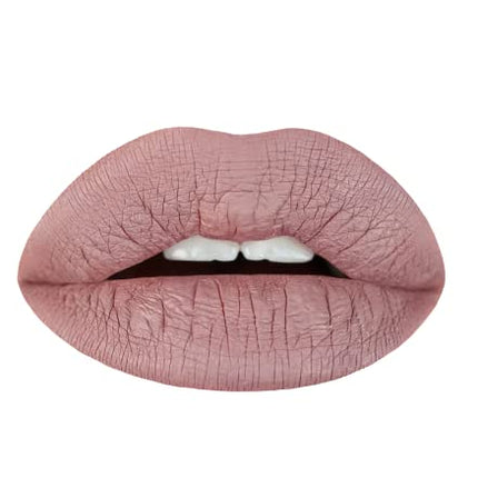 Aromi Grey Beige Matte Liquid Lipstick | Greige, Light Brown Lip Color, Vegan and Cruelty-free, Waterproof and Long-lasting Lipstick, Handmade (Desert Taupe)