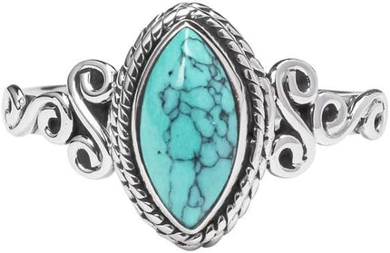 Gemstone Ring 925 Sterling Silver Statement Ring For Women and Girls Handmade Rings Natural Gemstone Ring Promise Ring For Christmas Gift For Her
