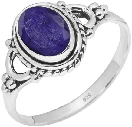 Natural Gemstone 925 Sterling Silver Ring
