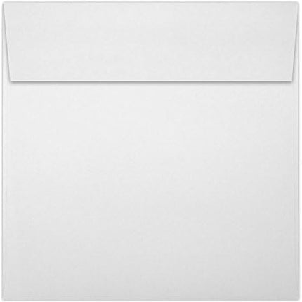 LUXPaper Square Invitation Envelopes | Peel & Press | 6 1/4" x 6 1/4" | Bright White | 70lb. Text | 50 Qty
