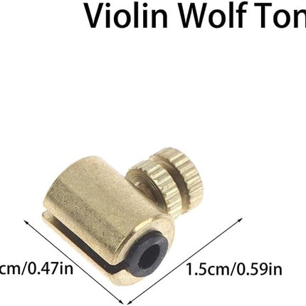 Cello Wolf Tone Eliminator, Violin/Viola Wolf Note Suppressor: Brass-Rubber Tube Weight for Afterlength G/C | Slide-Fit Adjuster for Afterlength Section | Bowed Instrument Setup (2 Gold)