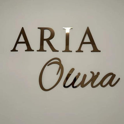 Custom Acrylic Name Sign Choose Your Font - living room decor, party decoration, baby name sign, nursery decor, mirror gold sign (24, gold)