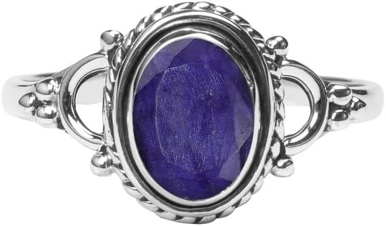 Natural Gemstone 925 Sterling Silver Ring