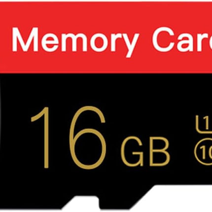Micro Memory Card 16GB with Adapter, C10/U1/UHS-I/A1 TransFlash Card, TF Card for Camera, Smartphone, Tablet, Drone (Red 16GB)