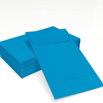 LUXPaper #1 Coin Envelopes | 2 1/4" x 3 1/2" | Pool Blue | 80lb. Text | 50 Qty