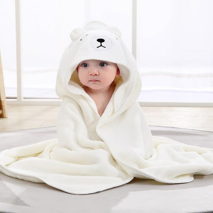 Hooded Baby Towel - Premium Soft Bath Towel for Baby, Newborn,Infant - Ultra Absorbent,Natural Baby Stuff Towel, Soft Coral Velvet Coral Fleece Bath Towel for Boys and Girls (Happy Dinosaur)