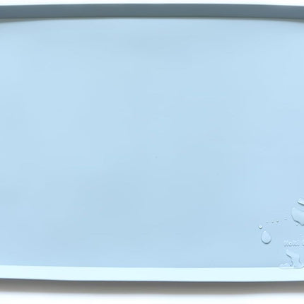 Hoki Found Silicone Pet Food Mats - Non Slip Bowl Placemats for Dogs & Cats - Waterproof, Suitable for Carpet - Frost