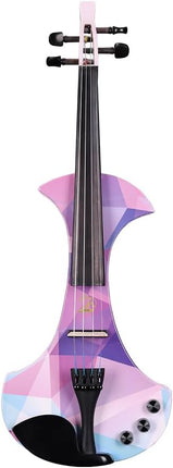Aileen 20th Anniversary Edition AV-D501 ELECTRIC VIOLIN -4/4 Electric Violin Set with Carbon Fiber Tailpiece, Ebony Fingerboard, Piezo Pickup-Crystal Purple