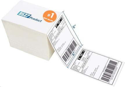 Amazon.com : 9527 Product Fanfold 4 x 6 Direct Thermal Labels White Perforated Shipping Labels, 500pcs per Stack,1 Stack : Office Products