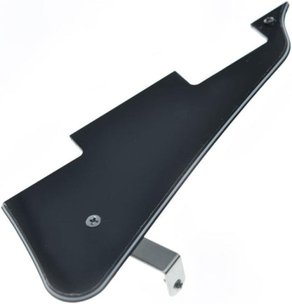 Black 3 Ply LP Guitar Pickguard with Chrome Bracket and Steel Screws for USA Les Paul