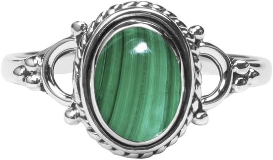 Natural Gemstone Stone Rings- 925 Sterling Silver Ring For Womens and — Home & Lifestyle