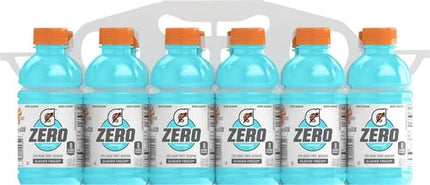 Gatorade Thirst Quencher Zero Sugar Sports Drink, Glacier Freeze, 12oz Bottles, 12 Pack, Electrolytes for Rehydration