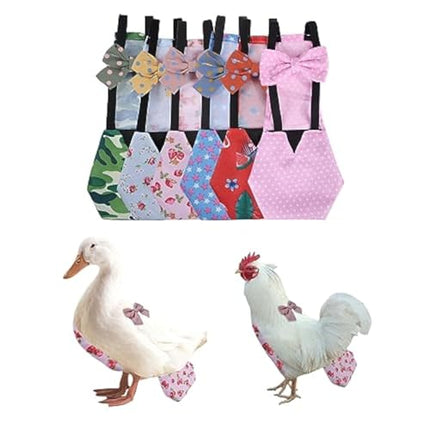 Amazon.com : MANON ROSA Chicken Diapers Bantam Hens - Reusable 6-Piece Set with Bow Ties Poultry Nappies Washable Waterproof for Geese Pet Ducks Silkie (6D S) : Pet Supplies